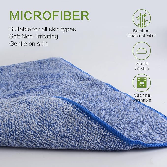 SINLAND Microfiber Face Towels Ultra Soft Facial Washcloths Face Cloth - Image 3