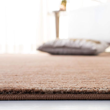 SAFAVIEH Vision Collection Area Rug - 8' Round, Brown, Modern Ombre Design, Non-Shedding & Easy to Clean, Ideal for Living Room, Bedroom, Dining Space (VSN606E)