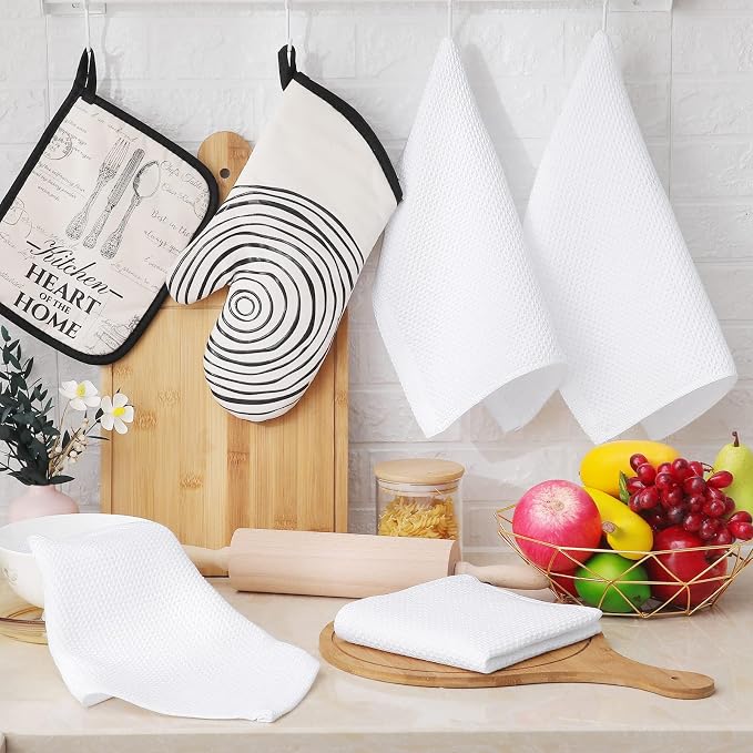 Homaxy 100% Cotton Waffle Weave Kitchen Dish Cloths, Ultra Soft Absorbent Quick - Image 6