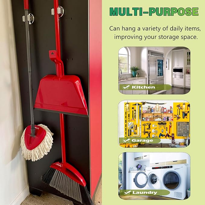 ULIBERMAGNET Magnetic Mop Broom Holder, Heavy Duty Movable Magnetic Tools Holder - Image 3