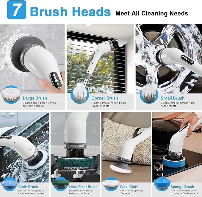 Electric Spin Scrubber, Electric Cleaning Brush - Image 3