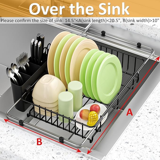 Expandable in Sink Dish Drying Rack, Small Dish Rack Over Sink - Image 2