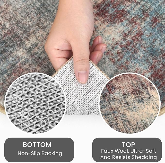 IOHOUZE Small Abstract Area Rug 2x3 Ft Entryway Rugs Washable Door Mat Indoor - Image 4