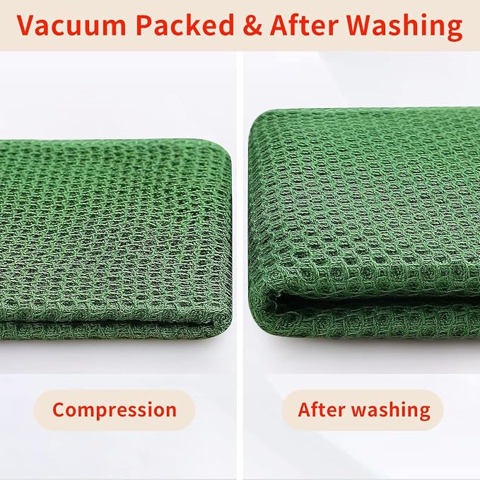 Homaxy 100% Cotton Kitchen Towels and Dishcloths Set, 12 x 12 Inches and 13 x - Image 8