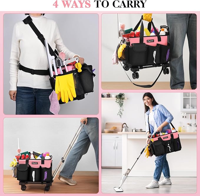 Rolling Cleaning Caddy, Cleaning Supplies Organizer - Image 6