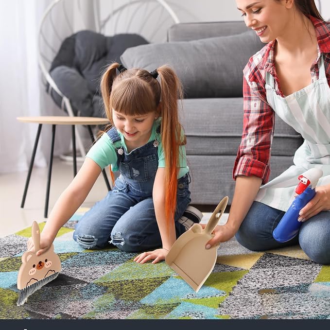 Ouligay Portable Hand Broom and Dustpan Set, Cute Mini Broom and Dustpan Set - Image 7