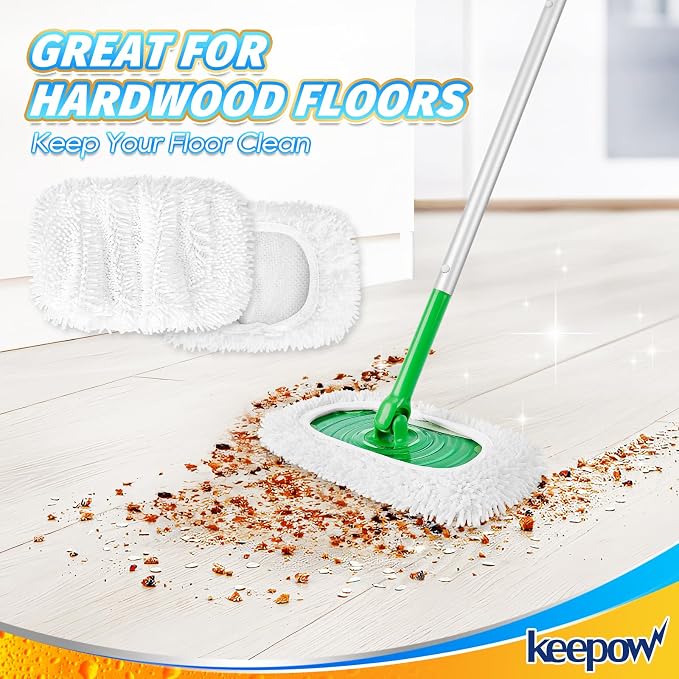 KEEPOW Reusable Microfiber Mop Pads Compatible - Image 6
