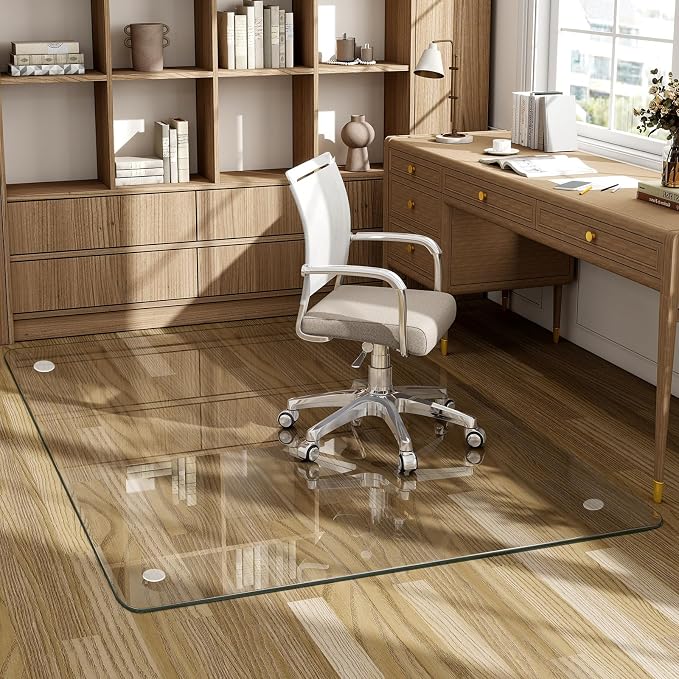 48" x 80" Tempered Glass -Glass Chair Mat, Heavy Duty Hard Floor Mat - Image 3