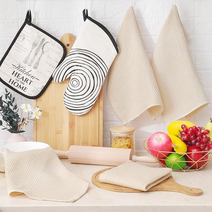 Homaxy 100% Cotton Waffle Weave Kitchen Dish Cloths, Quick Drying Dish Rags - Image 6