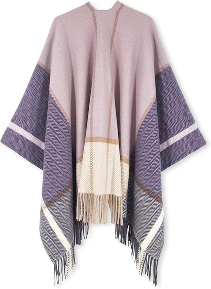 Breezy Lane Women's Shawl Wraps Warm Poncho Ruana Wrap Cardigan