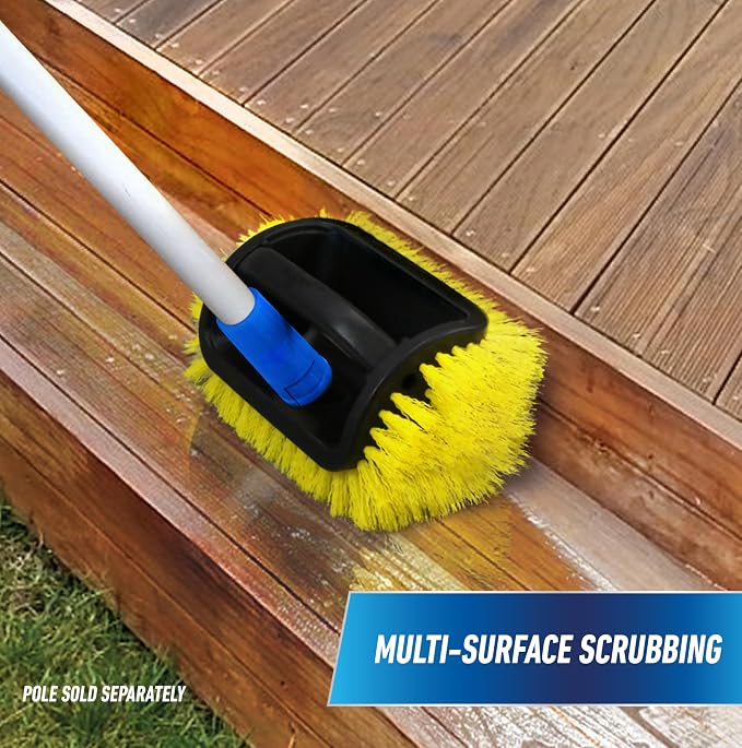 Unger Professional Lock-On 4-Sided Outdoor Scrub Brush, Compatible - Image 4
