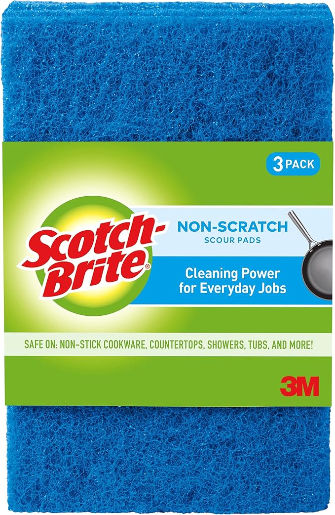 Scotch-Brite® Zero Scratch Scour Pad, 3 Scrubbing Pads, Non-Scratch Scouring - Image 2