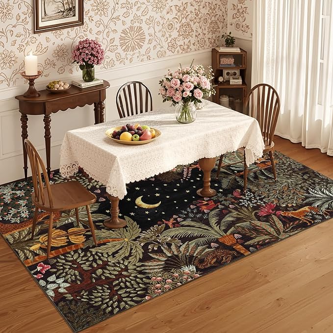 GarveeHome 6x9 Area Rug Jungle Brown Washable Rugs - Image 7