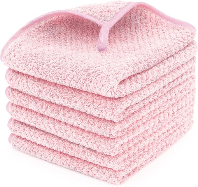6 Piece Washcloth Set, 100% Microfiber by BESTCHOICEFORYOU%EF%BC%81
