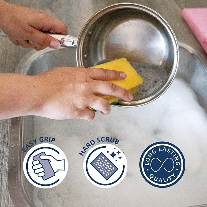 Sorbo Extra Large Scouring Sponges, Extra Strong Cleaning sponges - Image 8