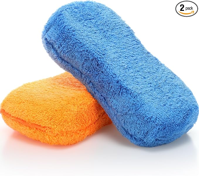 Tanlade 2 Pcs Large Microfiber Car Wash Sponge by Tanlade