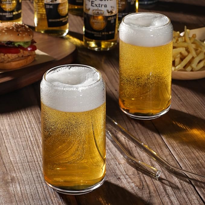 NETANY Drinking Glasses with Glass Straw 4pcs Set - 16oz Highball Glass Cups - Image 3