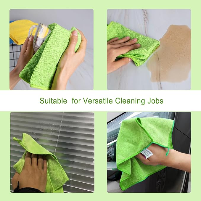 Microfiber Cleaning Cloth for Kitchen Housekeeping Dish Electronics Dust Rags - Image 6