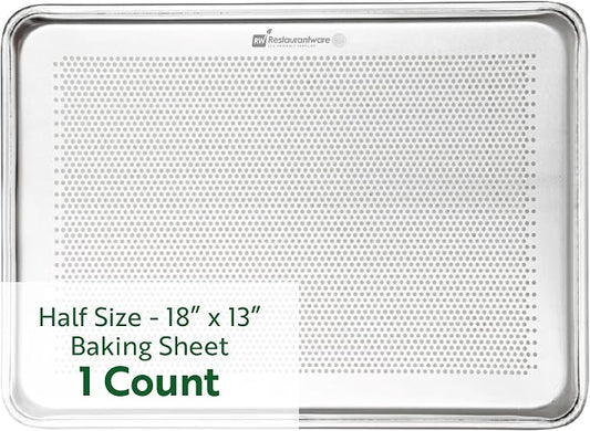 Restaurantware 1 Perforated Bakery Sheet Pan, 18 x 13 Inch Industrial Baking by Restaurantware