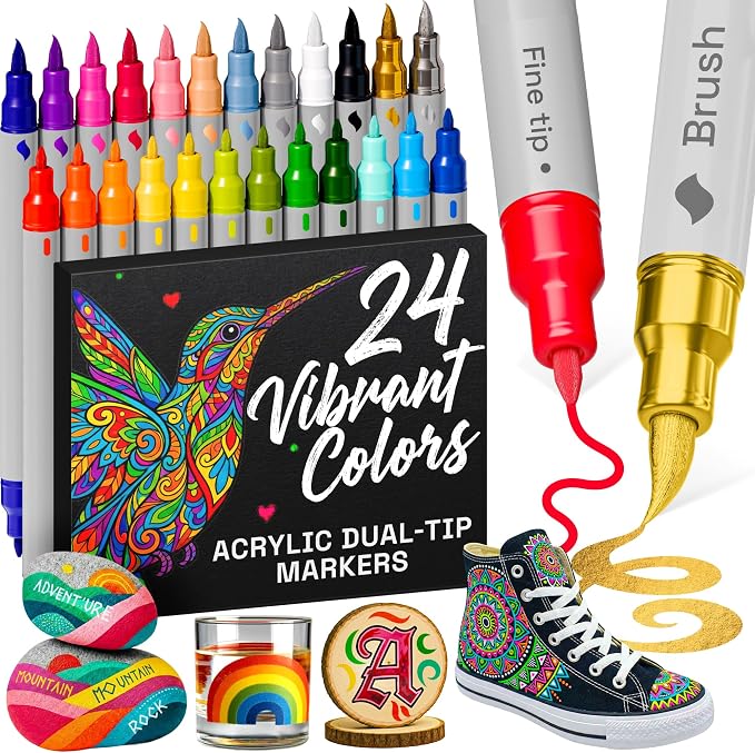 ARTISTRO 24 Acrylic Paint Markers by ARTISTRO