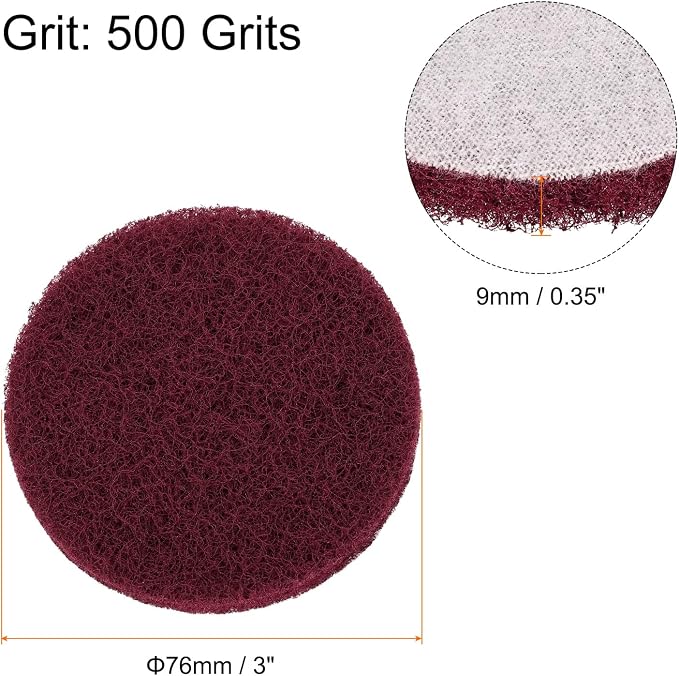 HARFINGTON 20pcs Scrubber Scouring Pads 500 Grits 3 Inch Drill Power Brush Hoop - Image 2