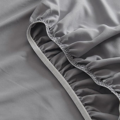 SPRINGSPIRIT Sleeper Sofa Queen Sheets Set, 4 Piece Bed Sheets Set Up to 8" Deep Pockets, Extra Soft and Breathable Bedding Sheets, Grey
