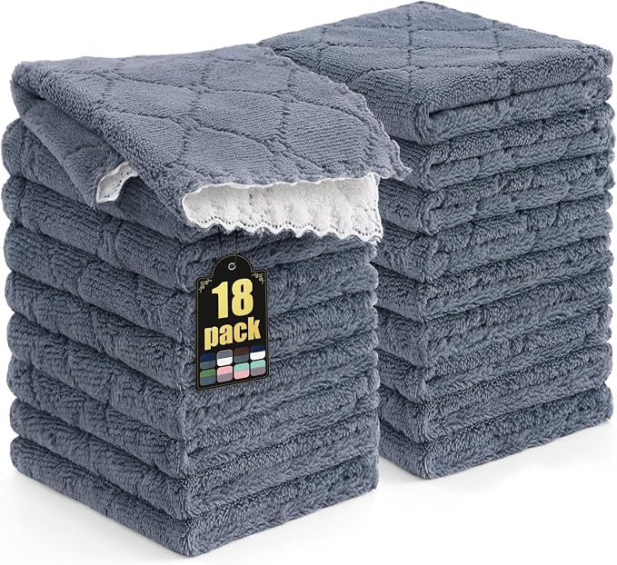 Mordimy 18 Pack Kitchen Cloths Dish Towels, Super Soft and Absorbent Dish Cloths by Mordimy