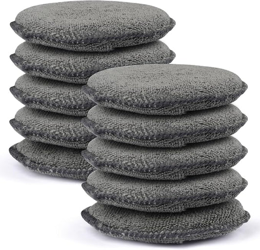 10 Pack Wax Applicator Pads, Microfiber Applicator Pad by PEASUG