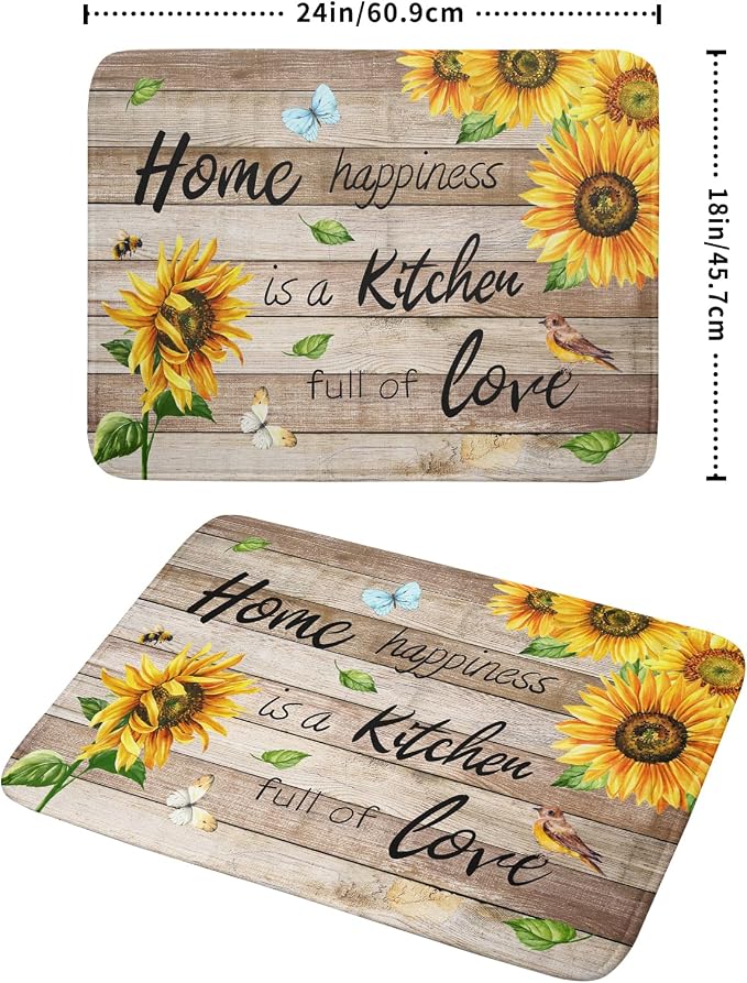 Sunflower Floral Dish Drying Mat - Image 2