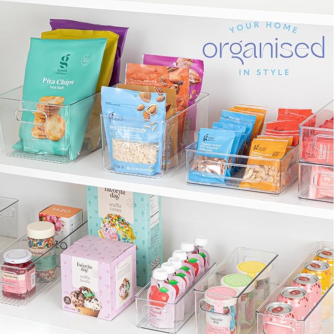Plastic Food Storage 2 Pack Clear Container Bin - Image 6