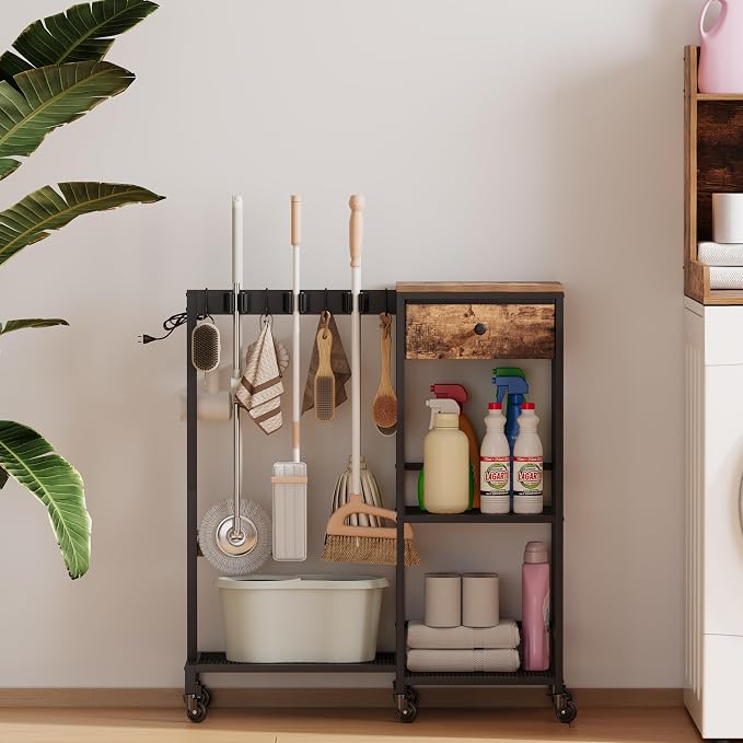 Heavy Duty Metal Cleaning Cart - Image 5