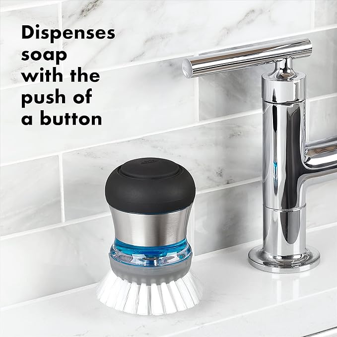 OXO Steel Soap Dispensing Palm Brush - Image 5