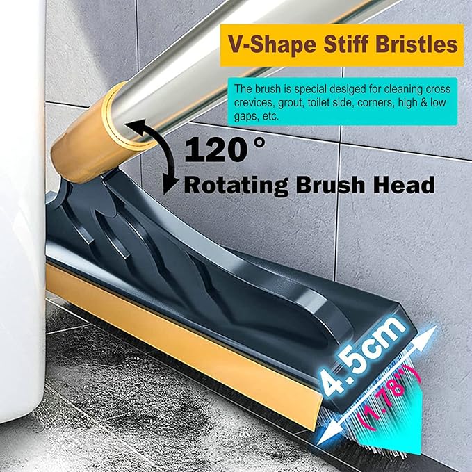 2 in 1 Cleaning Scrub Brush Grout Brush Scrape Floor Scrub Brush - Image 4