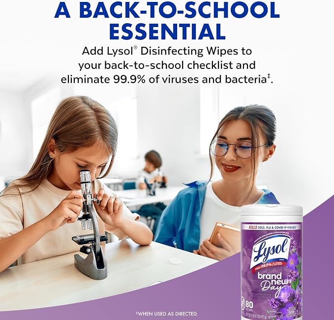 Lysol Disinfectant Wipes, Dorm Room Essentials, Cleaning Supplies - Image 10