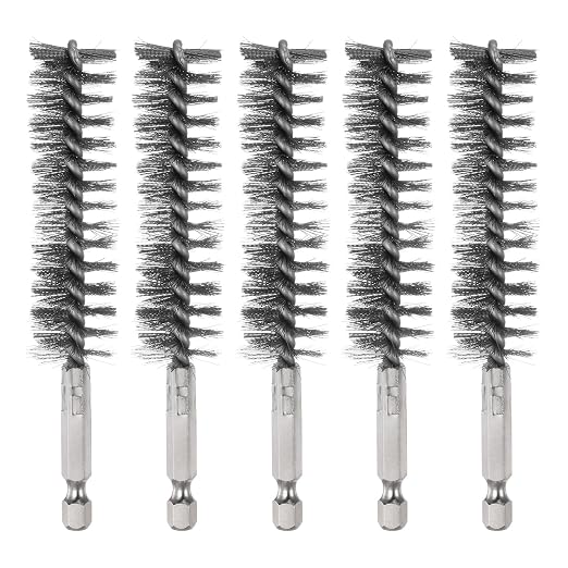 HARFINGTON 5Pcs Bore Brush Stainless Steel 20mm Dia Cleaning Twisted Wire Brush by HARFINGTON