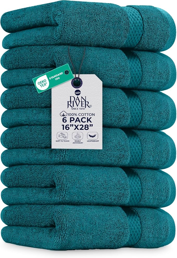 DAN RIVER 6-Pack Premium Hand Towels by DanRiver