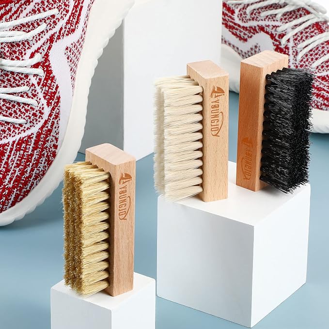 YoungJoy 3 Pieces Dual Sided Sneaker Shoe Cleaner Brush Set Shoes Clean Brush - Image 5