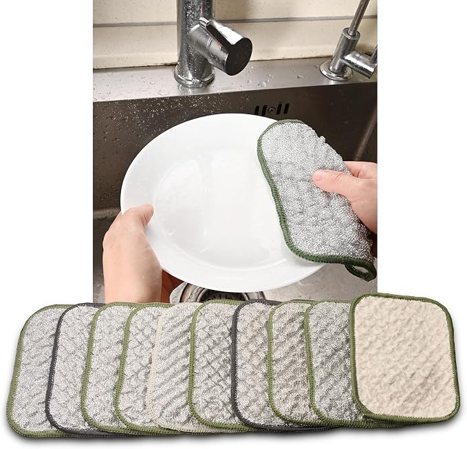 2026 New Double Side Non Scratch Wire Dishcloths, Reusable Metal Dish Cloth by Unknown