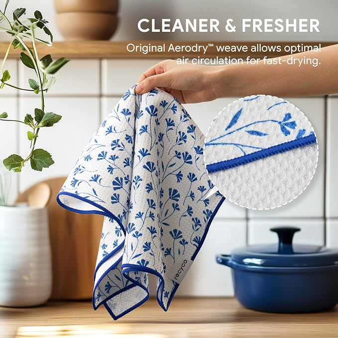 RECYCO Waffle Kitchen Towel Set of 2 - Image 5