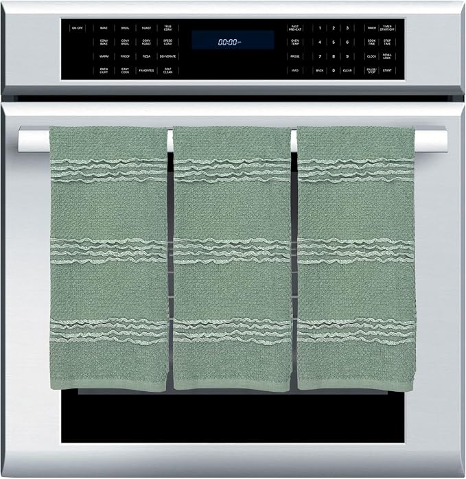Sage Green Kitchen Dish Towels: 100% Cotton Cloth Soft Cleaning Drying - Image 4