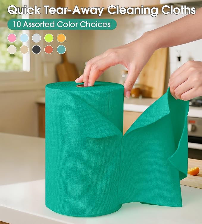 KitchLife Microfiber Cleaning Cloth Roll, 100 Pack - Image 6