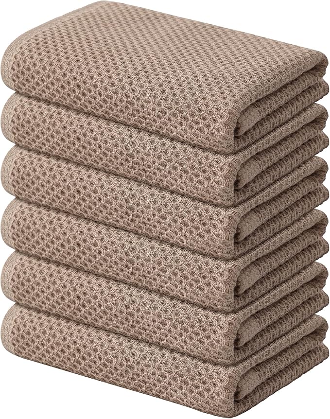 Kitinjoy 100% Cotton Waffle Weave Kitchen Hand Towels by Kitinjoy