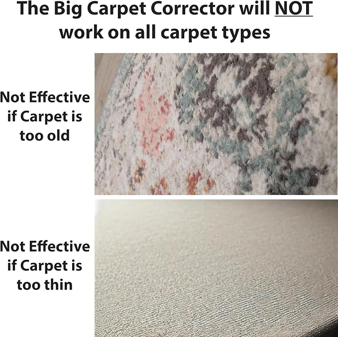 The Big Carpet Corrector- Carpet Rake to Rejuvenate Your Matted Carpet. Perfect - Image 3