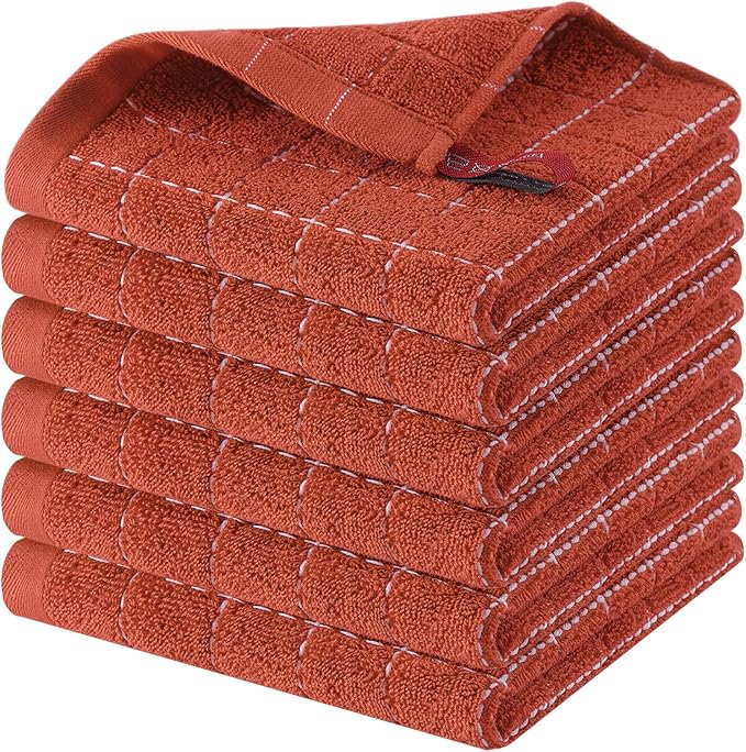 Homaxy 100% Cotton Terry Kitchen Dish Cloths, Ultra Soft and Absorbent Dish by Homaxy