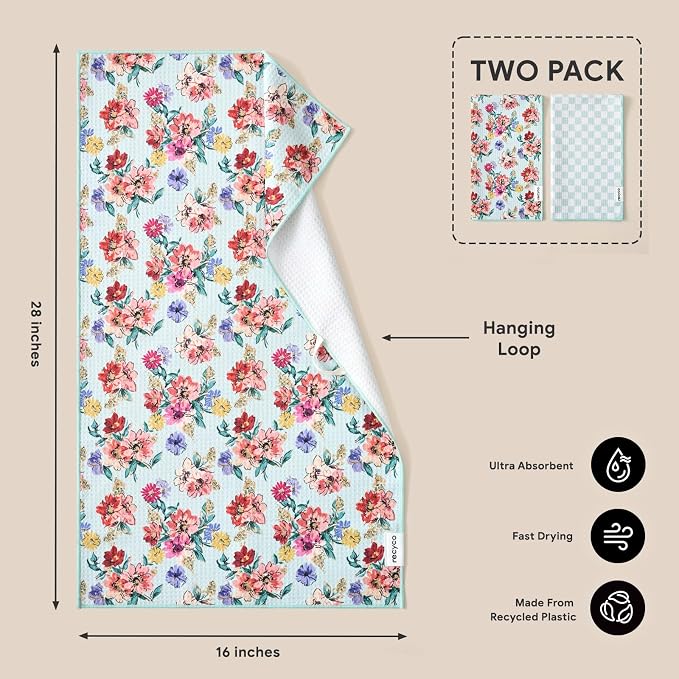 RECYCO Waffle Kitchen Towel Set of 2 - Image 2
