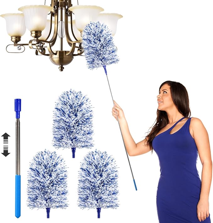Extendable 20-49inches Microfiber Feather Duster by NEWONG