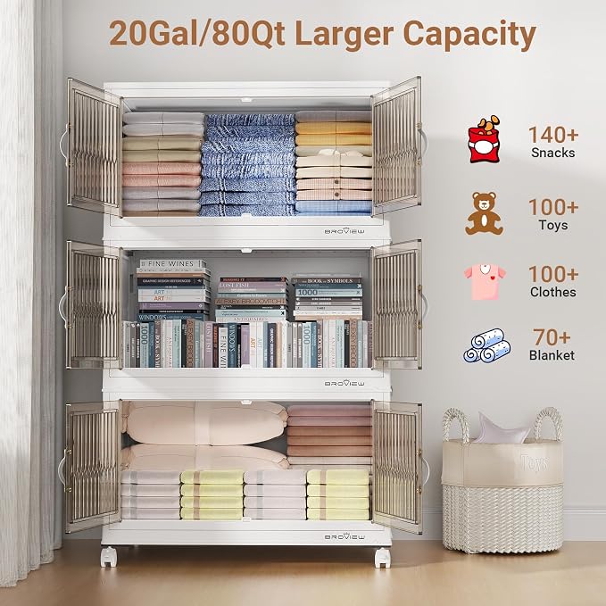 BROVIEW 240Qt Stackable Storage Bins - Image 4