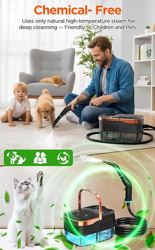 Steam Cleaner, 4 Bar High Pressure Steamer, 15s Fast Heat-Up, 6 Level - Image 8