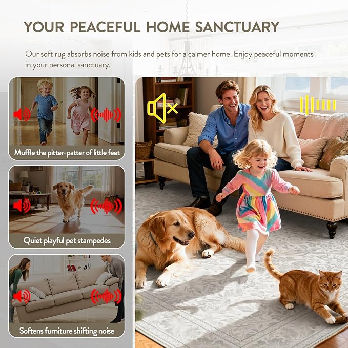 Lahome Bird Area Rugs 9x12 Living Room Bedroom, Soft Washable Rugs 9x12 - Image 4
