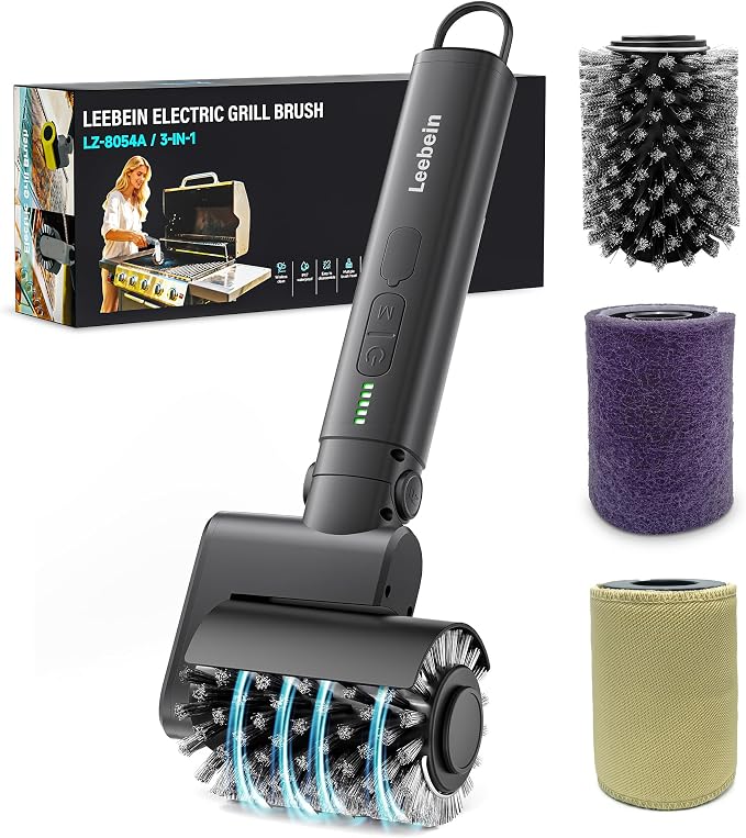 Leebein Electric Grill Brush for Outdoor, 2026 Upgraded BBQ Grill Cleaner by Leebein